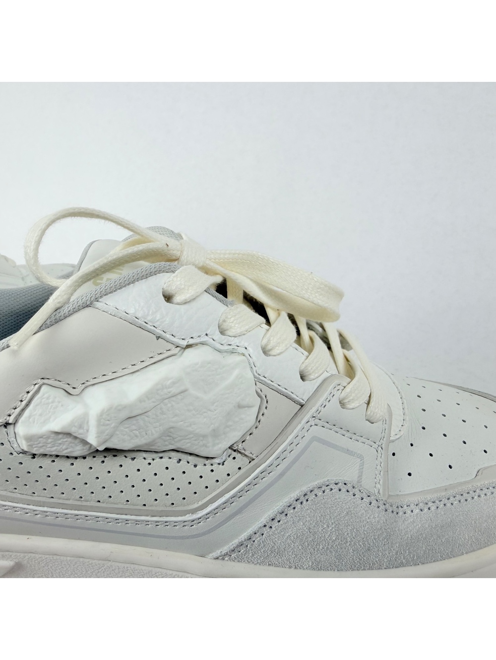 🍨 MSGM Panelled Low Top Sneakers White Grey Men's EU 42 US 9 With Box Dust Bag - Picture 8 of 16